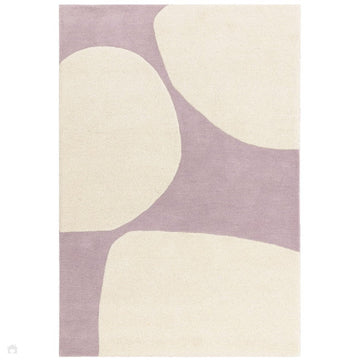 Canvas 02 Pebble Modern Abstract Hand-Woven Wool Hi-Low Contrast Textured Low Profile Short Pile Muted Lavender/Ivory Rug-Asiatic Carpets-Rug Love - The Most Loved Rug Store